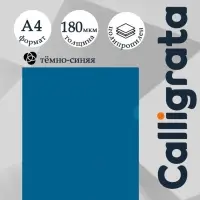 Папка уголок А4 180 мкм, Calligrata DeLuxe, черничный, непрозрачный, с тиснением