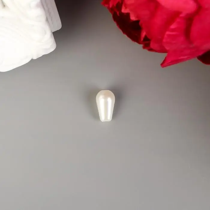 Бусины для творчества пластик «Вытянутый жемчуг» набор 15 г 1×0.8 см