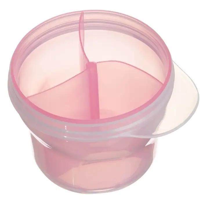 Контейнер для хранения детского питания Крошка Я, 3 секции по 75 мл., 9.5&times;8.5 см, 225 мл., розовый