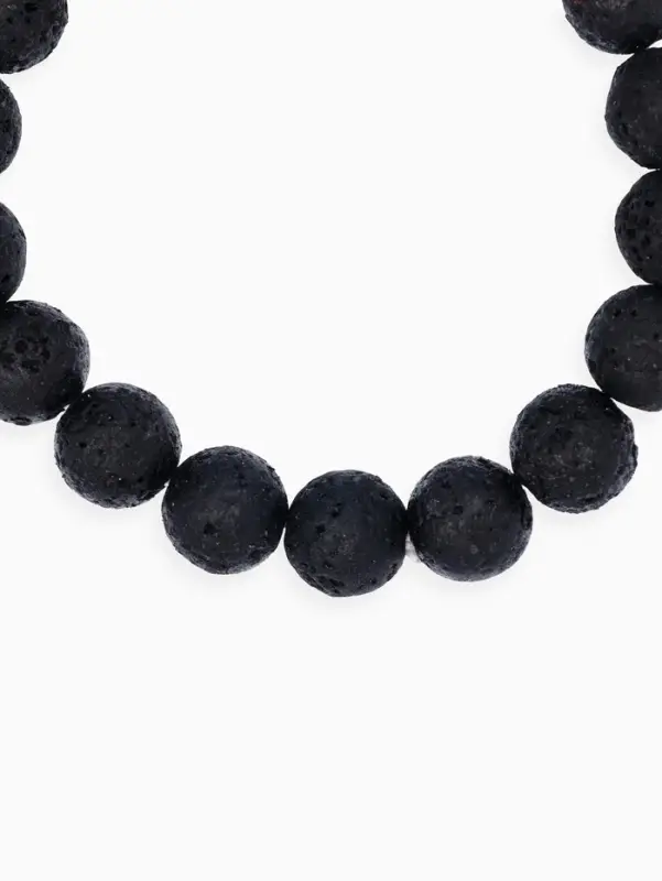 Браслет из бусин &laquo;Лава&raquo;, d=5.5 см, шар №10, чёрный