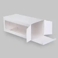 Коробка под рулет с окном, белая 27.5&times;11&times;10 см