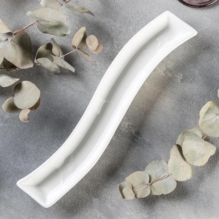 Блюдо для оливок Magistro &laquo;Бланш&raquo;, 29.5&times;6 см, фарфор, белое