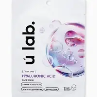 Маска для лица тканевая с гиалуроновой кислотой, увлажняющая, ULAB