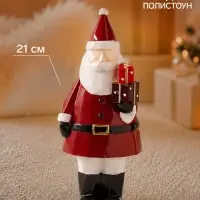 Фигурка новогодняя &laquo;Грани. Дед Мороз с подарками&raquo;, полистоун, красный, 9&times;6.5&times;21 см
