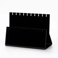 Подставка под серёжки на 10 пар, 2 ряда, 15.5&times;6.5&times;11 см, 5, 2 мм, чёрная