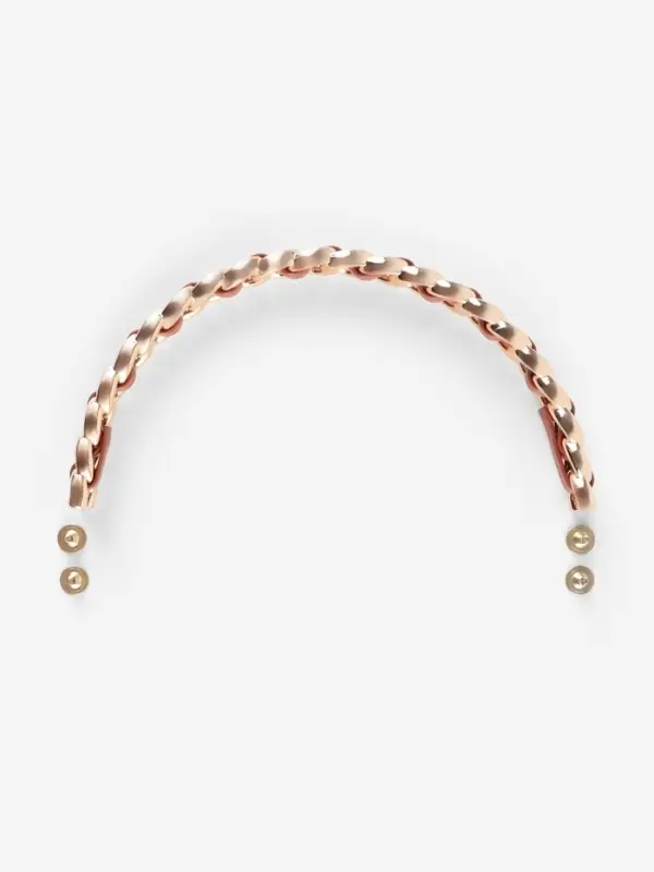 Ручка для сумки, металлическая, с винтами для крепления, 12.8&times;6.5 см, цвет золотой, коричневый