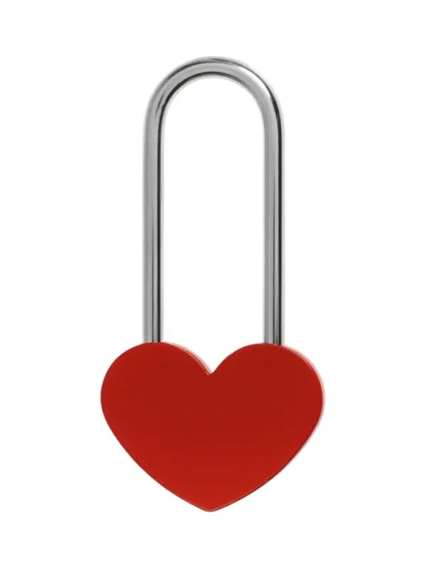 Замок навесной ТУНДРА Сердечко, сувенирный, цвет красный