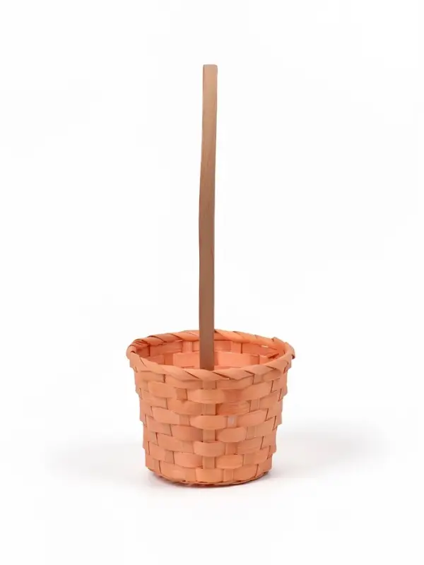 Корзина плетёная 13&times;9.5/28 см, персиковый, бамбук