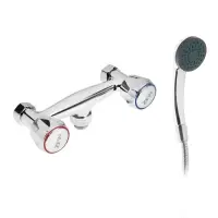 Смеситель для душа ZEIN ZC2053, кран-букса латунь 1/2", с душевым набором, хром