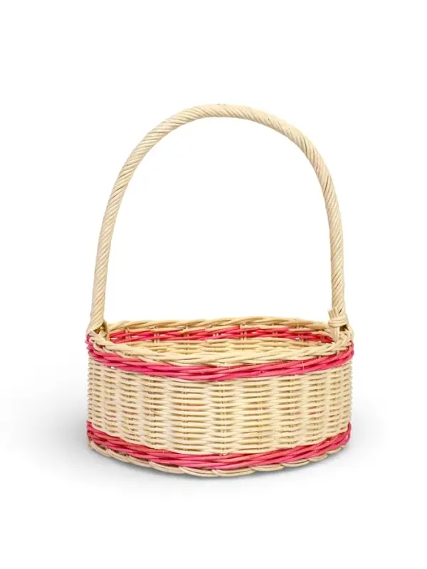 Корзина плетёная для хранения &laquo;Сердце&raquo;, лоза, с ручкой, кукуруза, набор 3 шт.