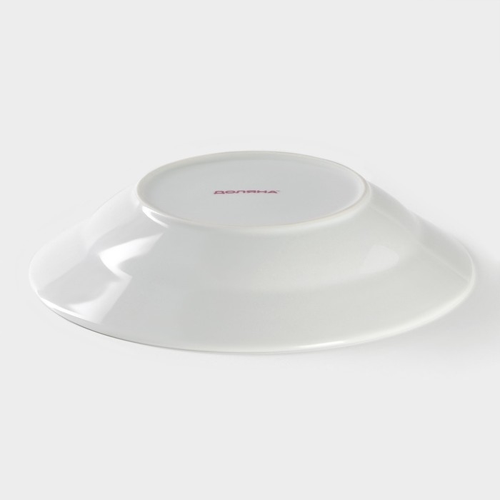 Тарелка керамическая глубокая Доляна «Лаванда», 600 мл, d=20,5 см, цвет белый Тарелка керамическая глубокая Доляна «Лаванда», 600 мл, d=20,5 см, цвет белый