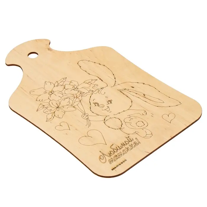Доска для выжигания &laquo;Заяц с букетом&raquo;