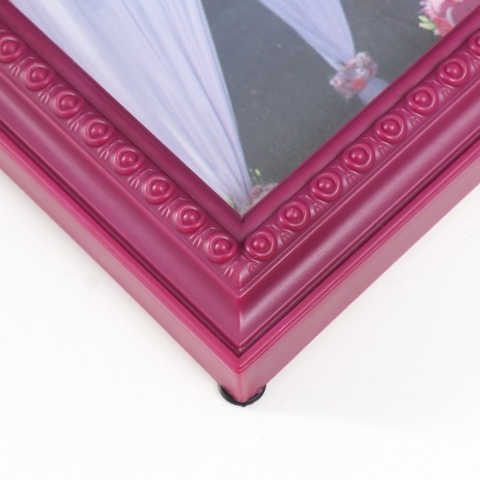 Фоторамка с часами  Фоторамка с часами "Любовь" 2 фото, бордовый