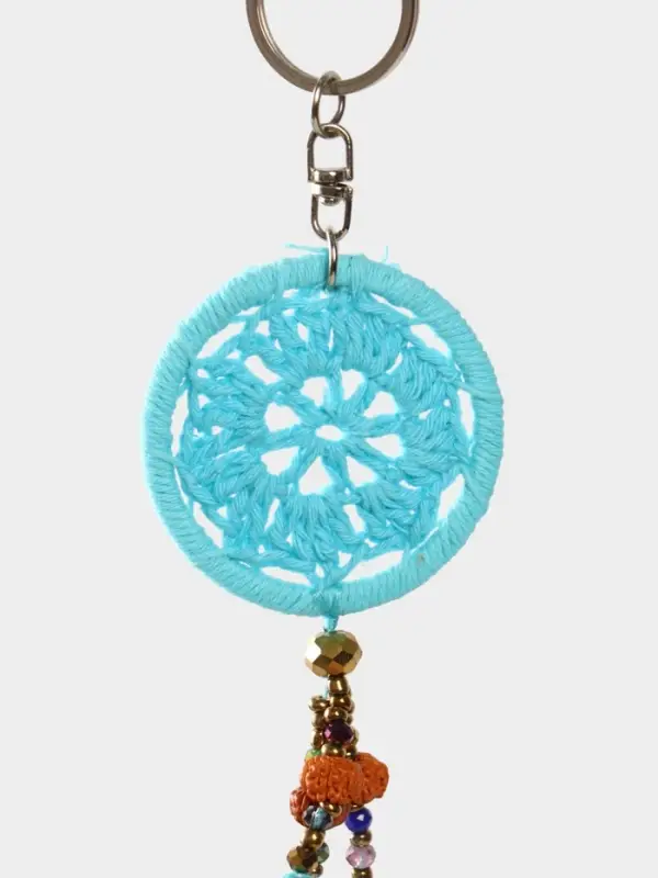 Брелок Брелок "Ловец снов" 19 см, цв. бирюзовый