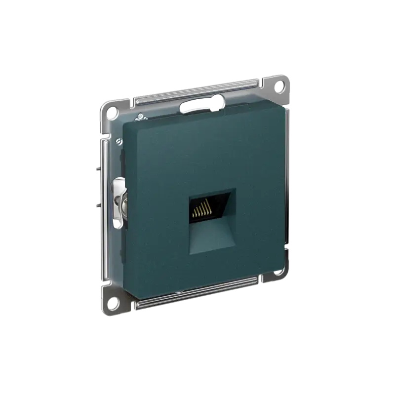 Розетка ATLASDESIGN компьютерная RJ45 механизм изумруд