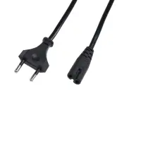 Кабель питания сетевой для светильников, разъем L/N, 180 см, черный
