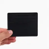 Картхолдер, на 6 карт, отделение для купюр, чёрный