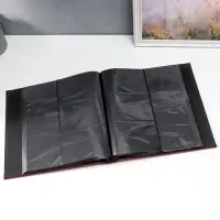 Фотоальбом на 600 фото 10х15 "Кожа питона" кожзам, пыльно-красный