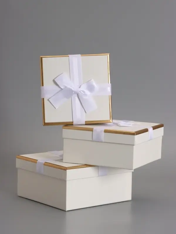 Наборок коробок 3 в 1 прямоугольные 19*19*9.8 17*17*8.0 15*15*6.5 см