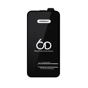 Защитное стекло для iPhone 16 Pro Anmac 6D Black без упаковки Арт. 1137491 (10 шт./уп.)