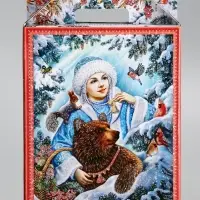 Подарочная новогодняя коробка «Зимняя сказка», для сладких подарков, 16.8×7×25 см