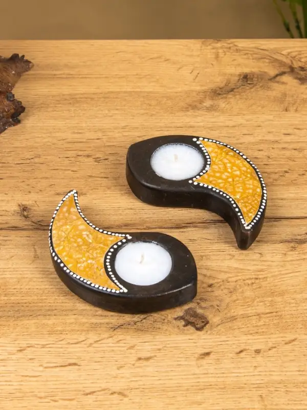 Набор свечей Набор свечей "Инь Янь" керамика, 13х13х2 см