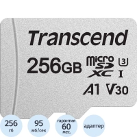 Карта памяти Transcend 300S microSDXC 256Gb UHS-I Cl10 +ад, TS256GUSD300S-A