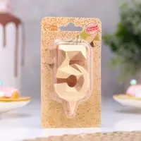 Свеча в торт «Алмаз» цифра 5 золотая, 6.5 см Свеча в торт «Алмаз» цифра 5 золотая, 6.5 см