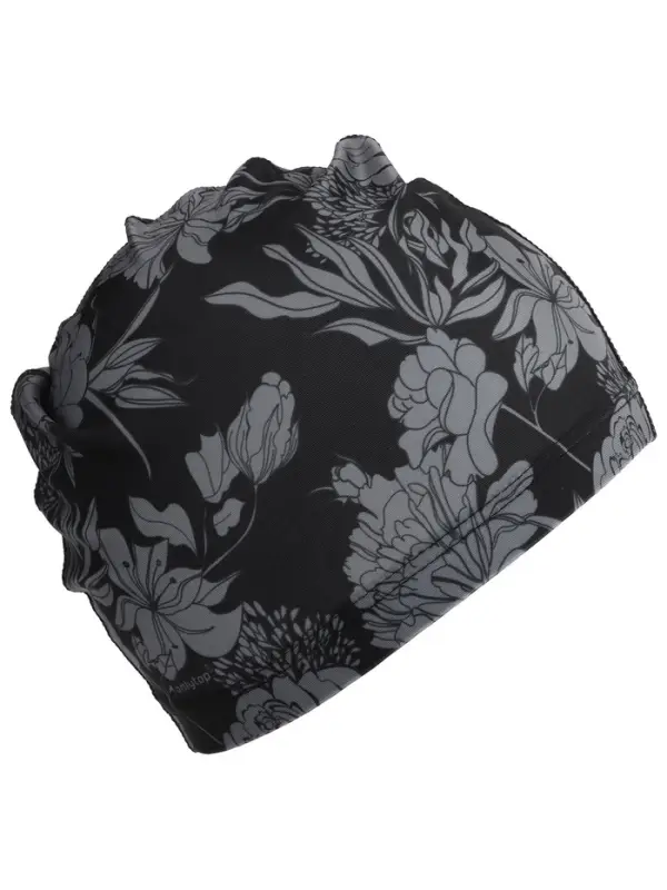 Шапочка для плавания взрослая ONLYTOP Flowers, тканевая, обхват 54-60 см