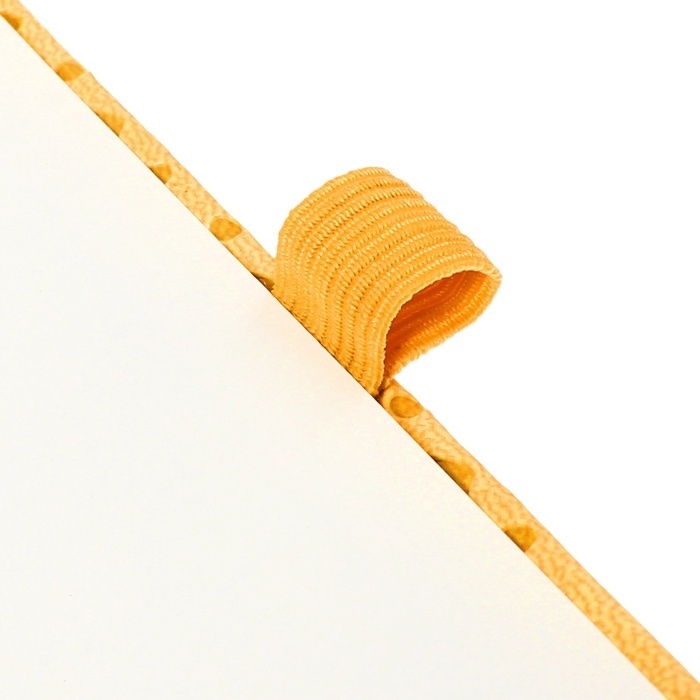 Ежедневник недатированный, формат А6, 100 листов, в клетку, обложка кожзам, на резинке, жёлтый Ежедневник недатированный, формат А6, 100 листов, в клетку, обложка кожзам, на резинке, жёлтый