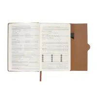 Ежедневник недатированный формат А5, с клапаном, 96л, линия, пвх, Черный