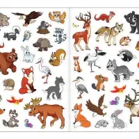 Многоразовые наклейки &laquo;Изучаем животных&raquo;, набор 2 шт.