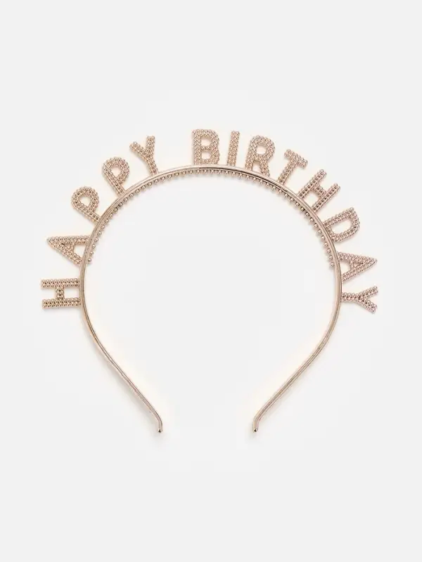 Ободок Ободок "Happy birtday" розовое золото