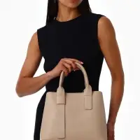 Сумка женская тоут TEXTURA на молнии, 32&times;12&times;24 см, бежевая