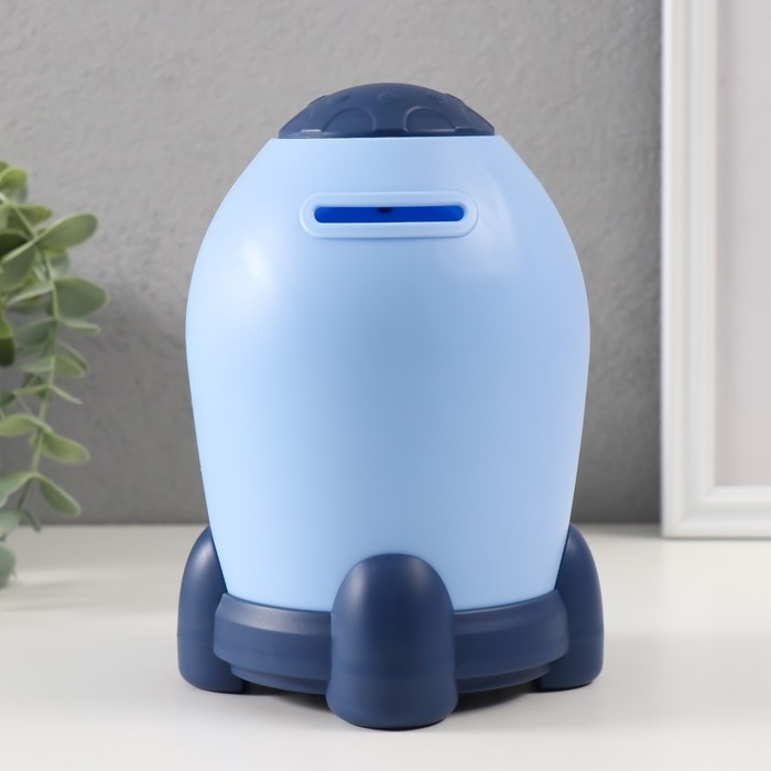 Копилка пластик  Копилка пластик "Ракета" сейфовый замок МИКС 9,5х9,5х16,5 см