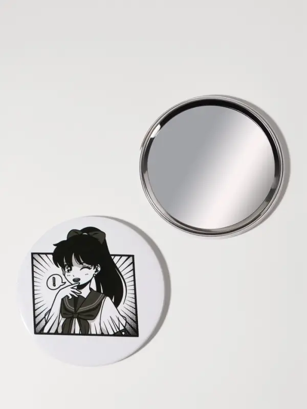 Зеркало карманное «Аниме», d=7 см, белое