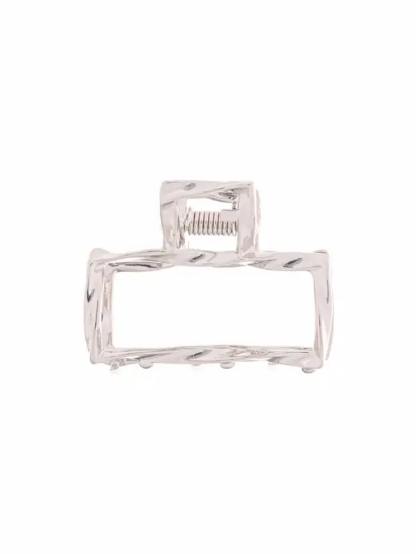 Крабик для волос &laquo;Сабина&raquo;, прямой, 4 см, серебристый