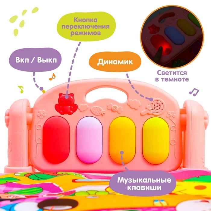 Развивающий музыкальный коврик «Малыши», 73x47 см. Развивающий музыкальный коврик «Малыши», 73x47 см.