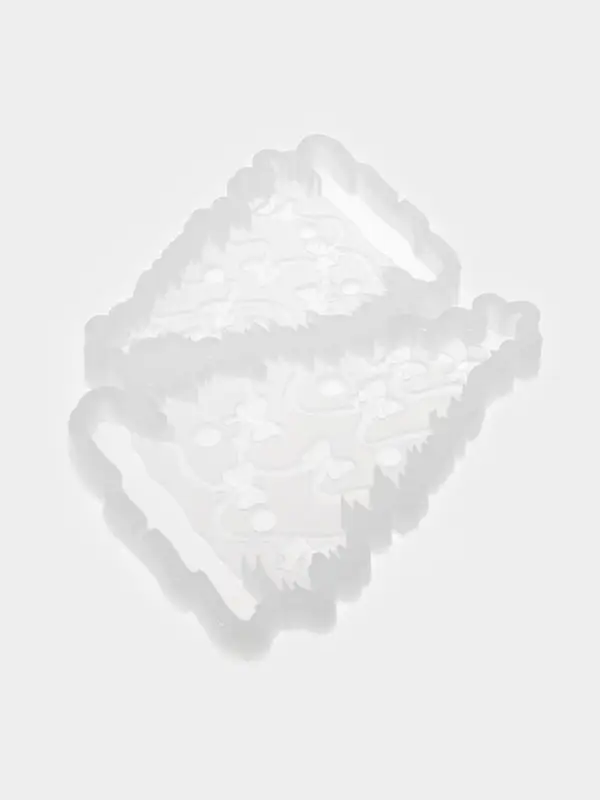 Молд для заливки &laquo;Ёлка с бантиками&raquo;, 2 ячейки, 12&times;10 см, силикон, прозрачный