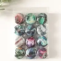 Шкатулка металл круглая "Стихии" набор 12 шт 4х4х2 см