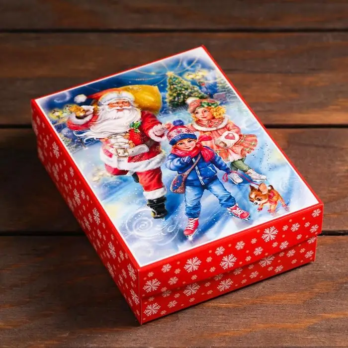 Подарочная коробка сборная «Зимние забавы», 16.5×12.5×5.2 см Подарочная коробка сборная «Зимние забавы», 16.5×12.5×5.2 см