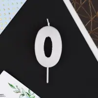 Свеча для торта, цифра «0», 5,5 х 8 см