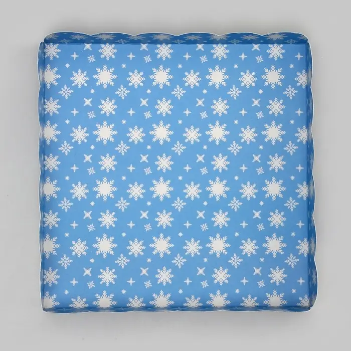 Коробка для печенья, кондитерская новогодняя упаковка, «Снеговик», 21×21×3 см Коробка для печенья, кондитерская новогодняя упаковка, «Снеговик», 21×21×3 см