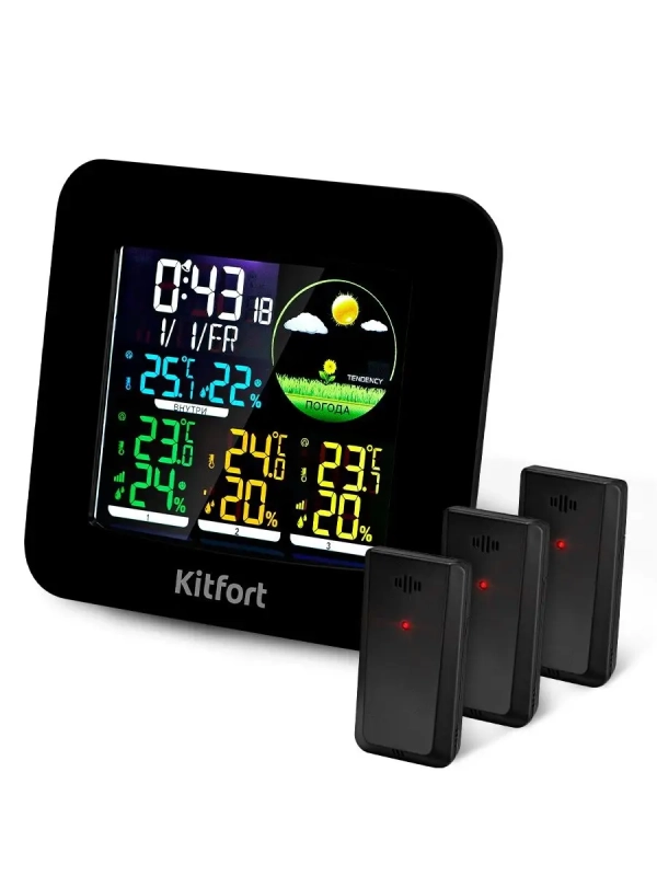 Метеостанция КТ-3321 термометр, погодная станция, часы Метеостанция КТ-3321 термометр, погодная станция, часы