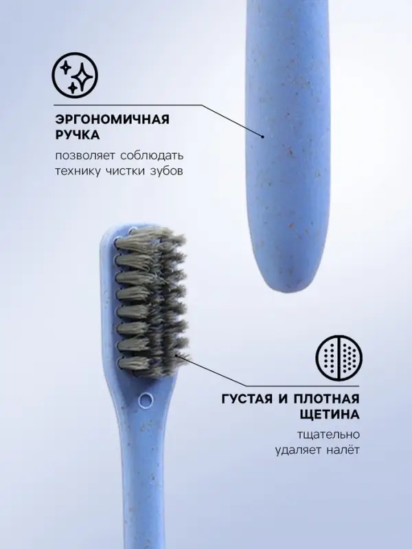 Зубная щетка мягкая, в тубе, микс