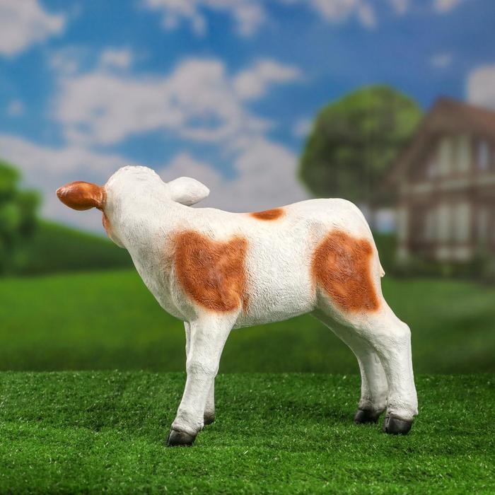 Садовая фигура из полистоуна «Телёнок», 27 см Садовая фигура из полистоуна «Телёнок», 27 см