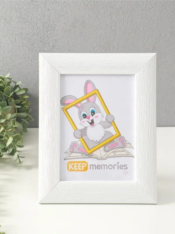 Фоторамка для фото 15&times;21 см Keep memories Luxe Elegance, пластик, белый, (пластиковый экран)