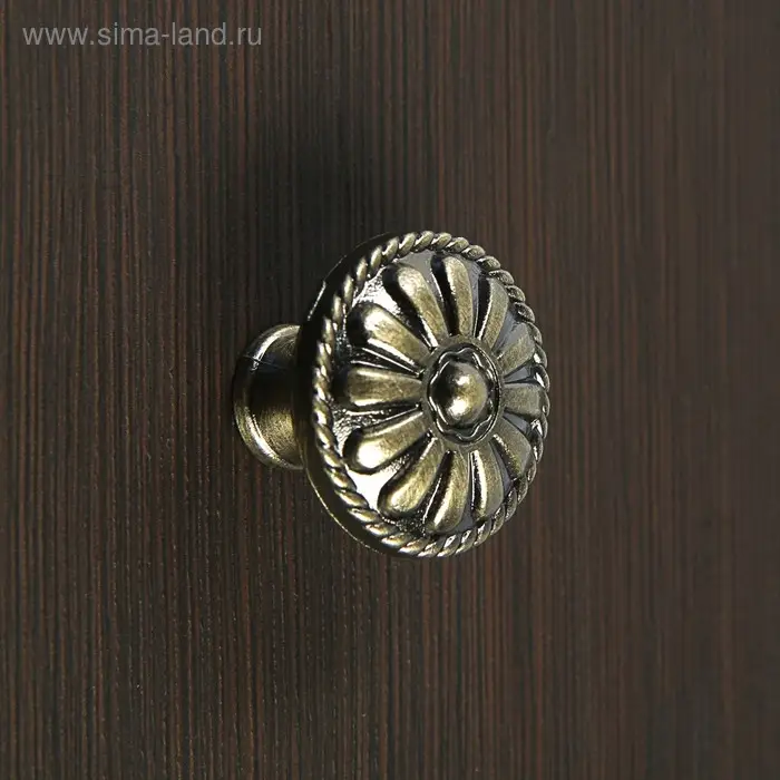 Ручка-кнопка ТУНДРА РК112, цвет бронза