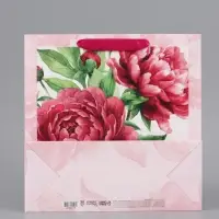 Пакет подарочный &laquo;Для тебя&raquo;, цветы, 30 &times; 30 &times; 12 см