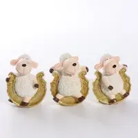Фигурка полистоун &laquo;Овечка Бяша с золотой подковой&raquo;, 5.3&times;4&times;7 см, МИКС